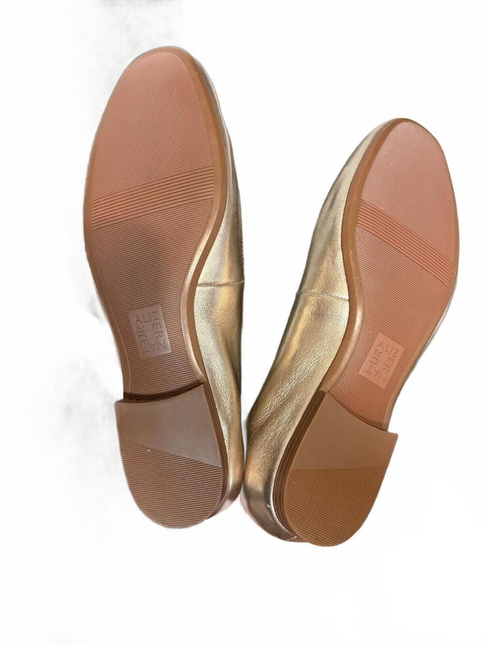 Naturalizer Metallic Gold Leather Ballet Flats - Picture 5 of 5